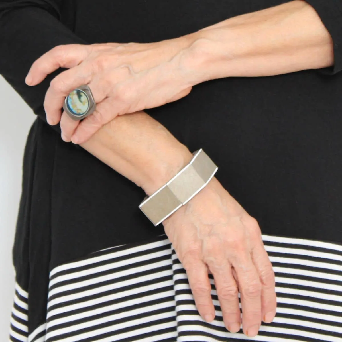 Grey Geometric Amelia Bracelet