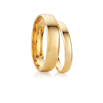 Half Round Bevel Wedding Ring