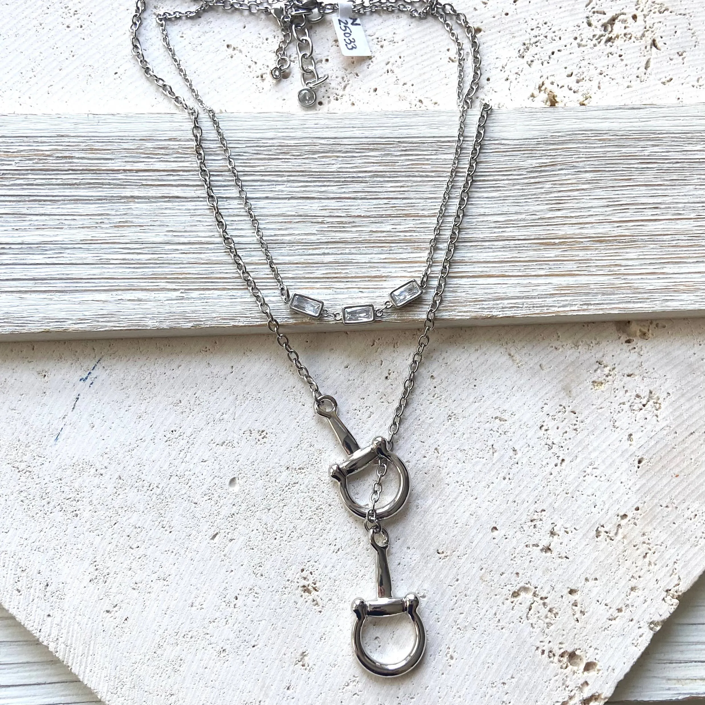 Horse bit necklace equestrian jewelry, Derby