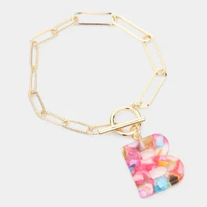 iLLASPARKZ -B- Colorful Monogram Charm Bracelet