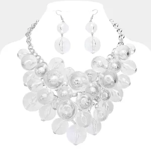 iLLASPARKZ Chunky Glass Beads Bib Necklace
