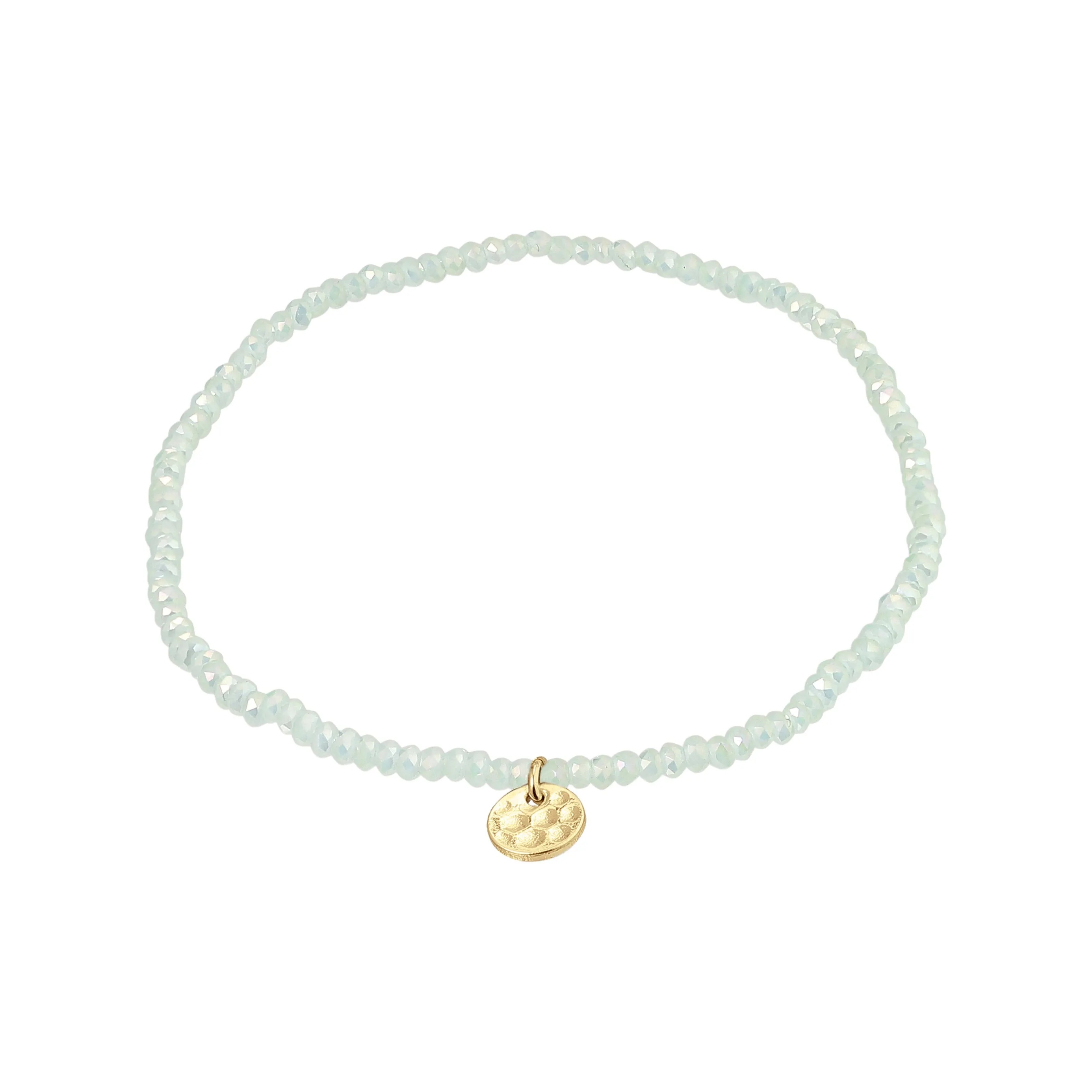 INDIE bracelet green, gold-plated