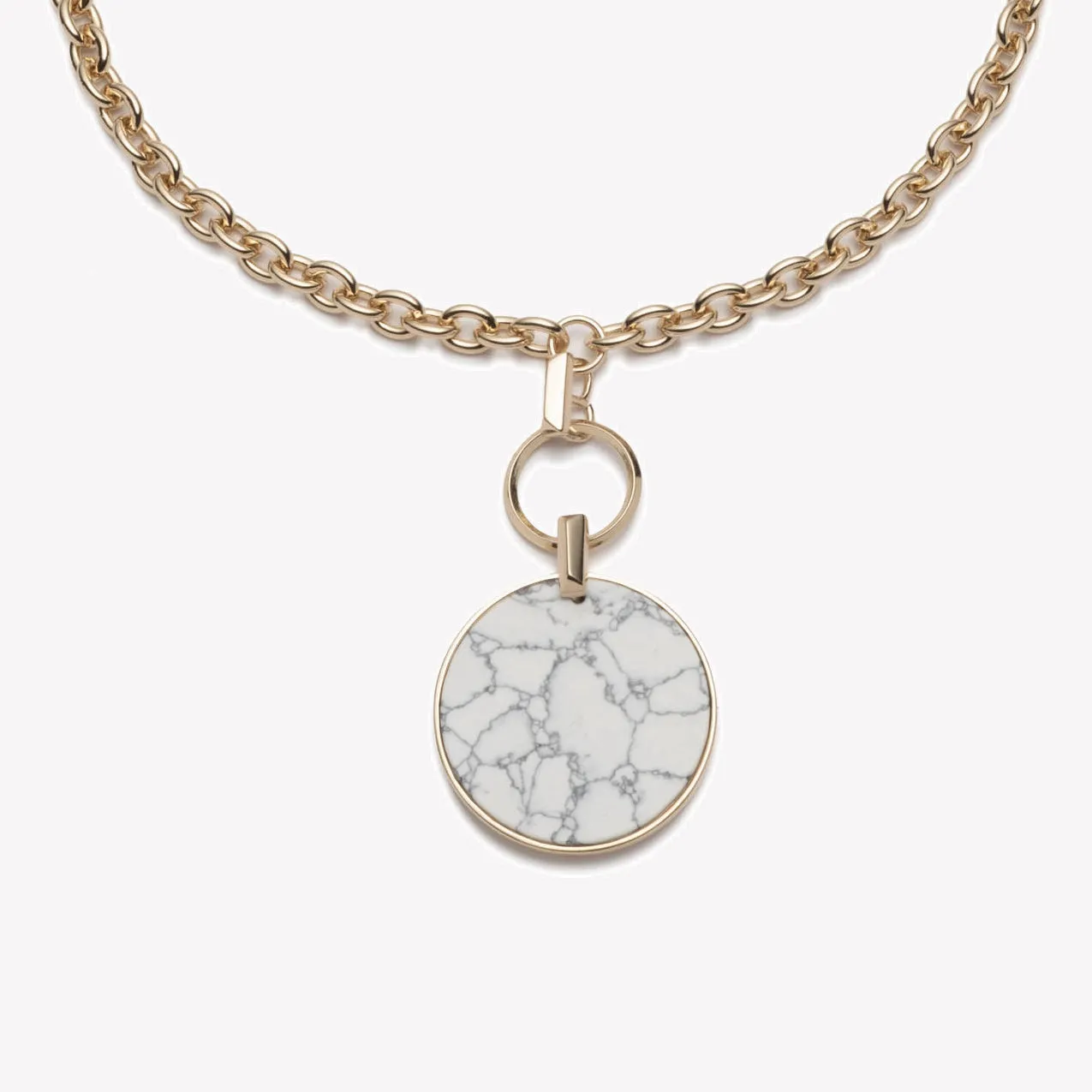 INLAID IOS PENDANT NECKLACE - HOWLITE