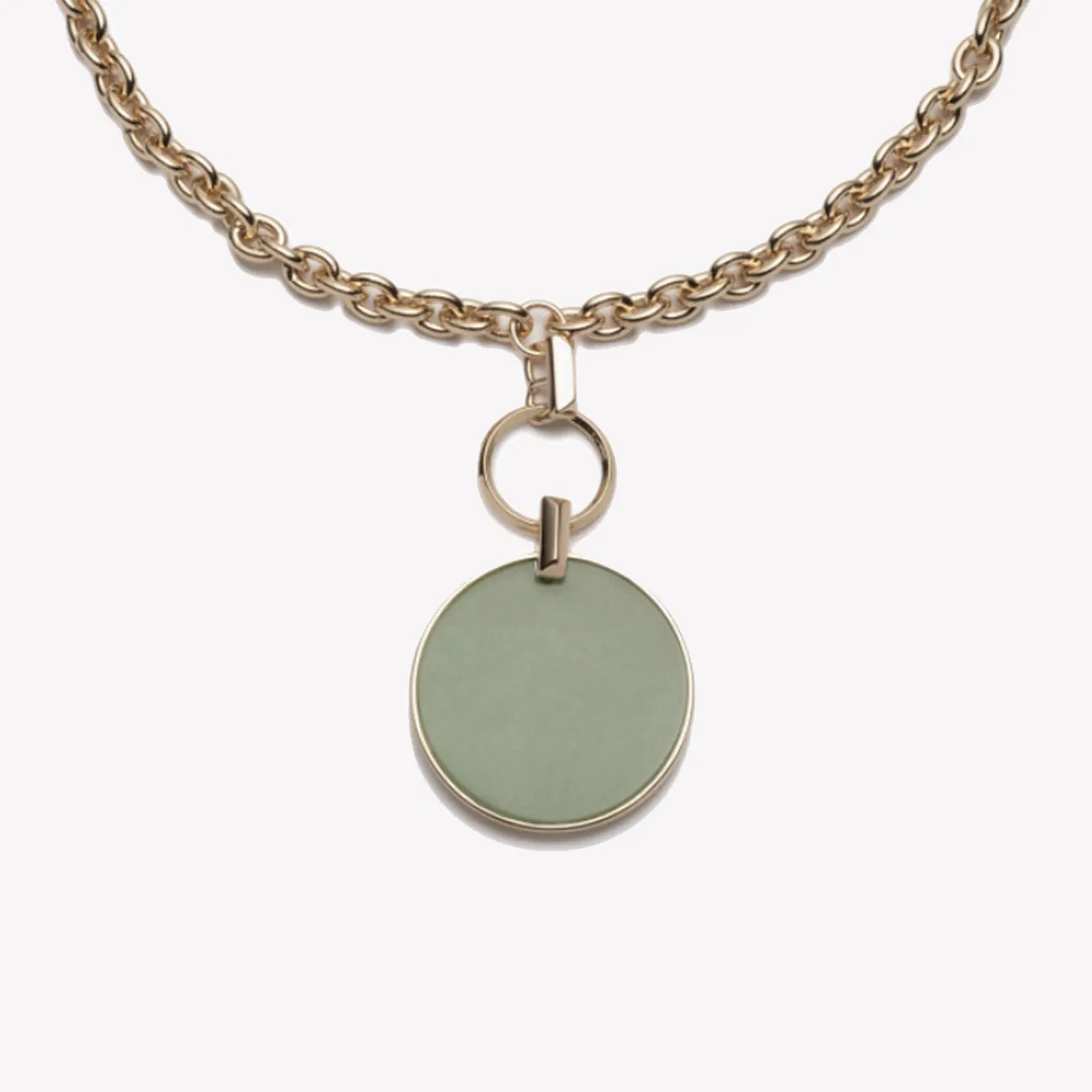 INLAID IOS PENDANT NECKLACE - JADE