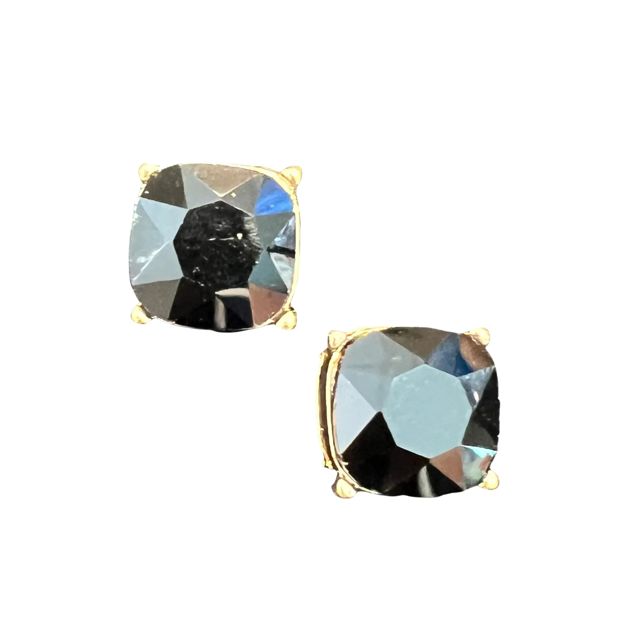 Large Gemstone Stud Earrings