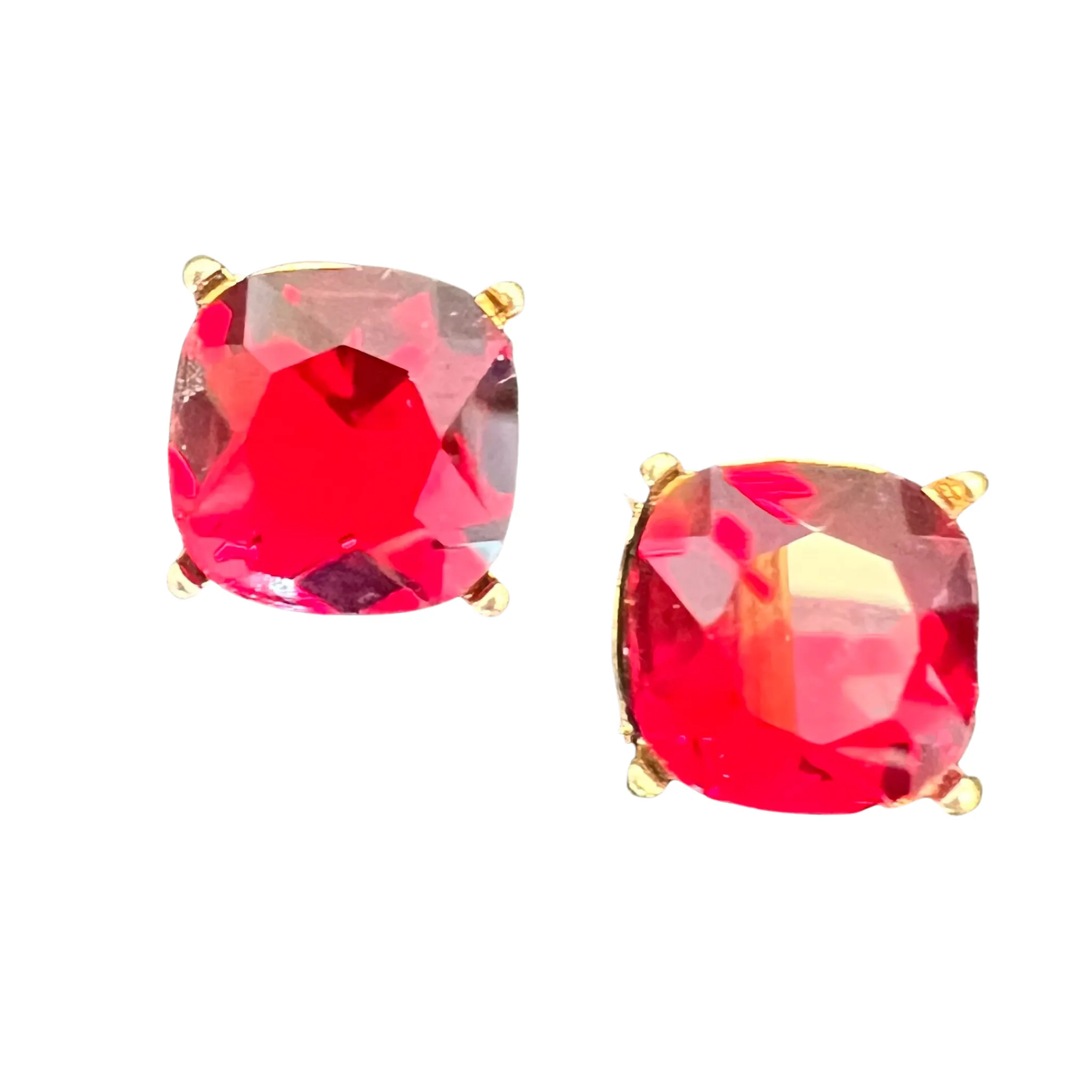 Large Gemstone Stud Earrings