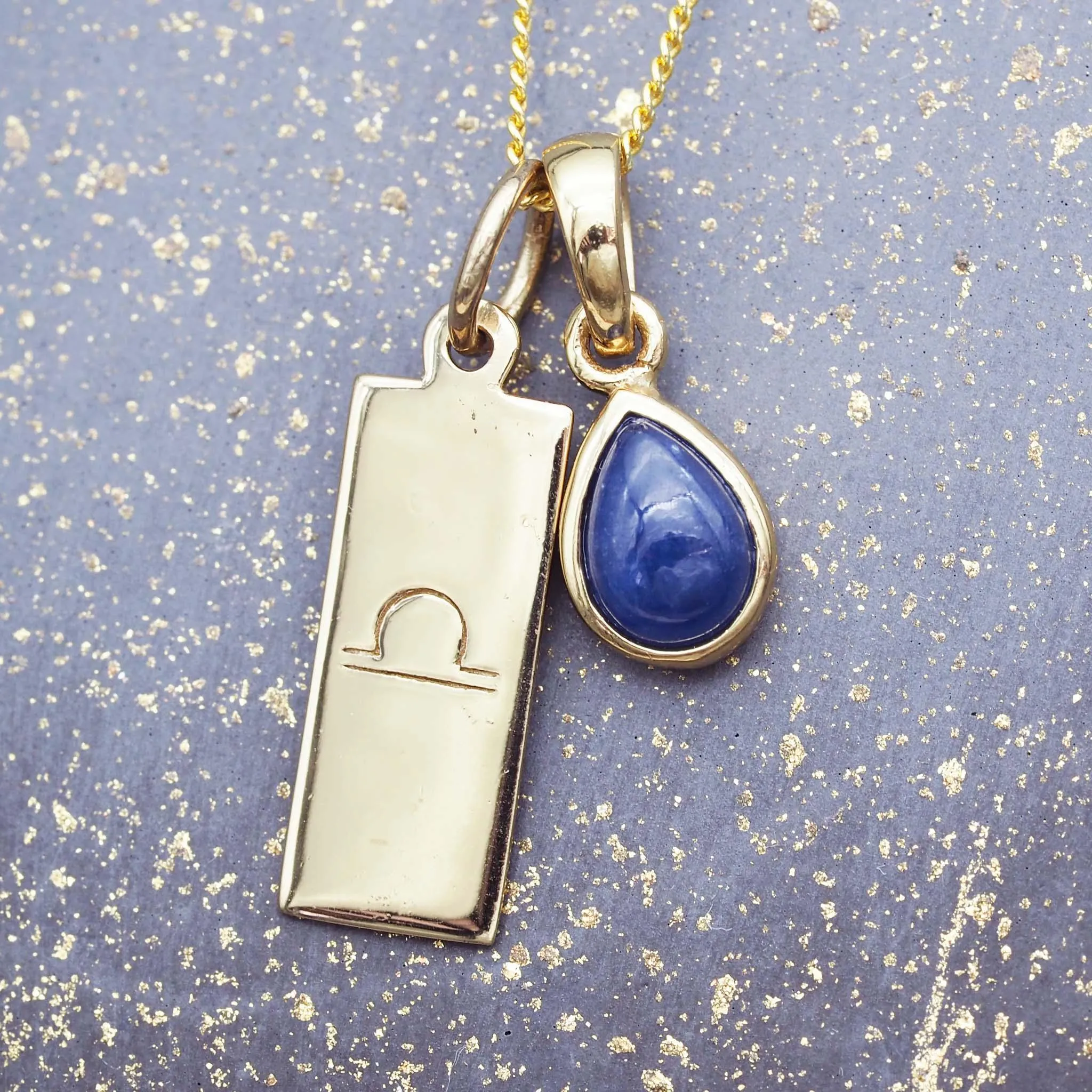 Libra Star Sign and September Birthstone Necklace