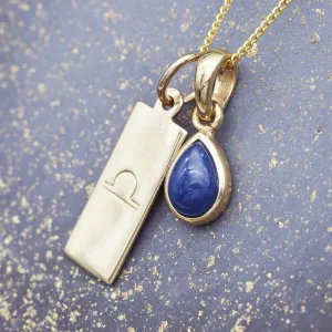 Libra Star Sign and September Birthstone Necklace