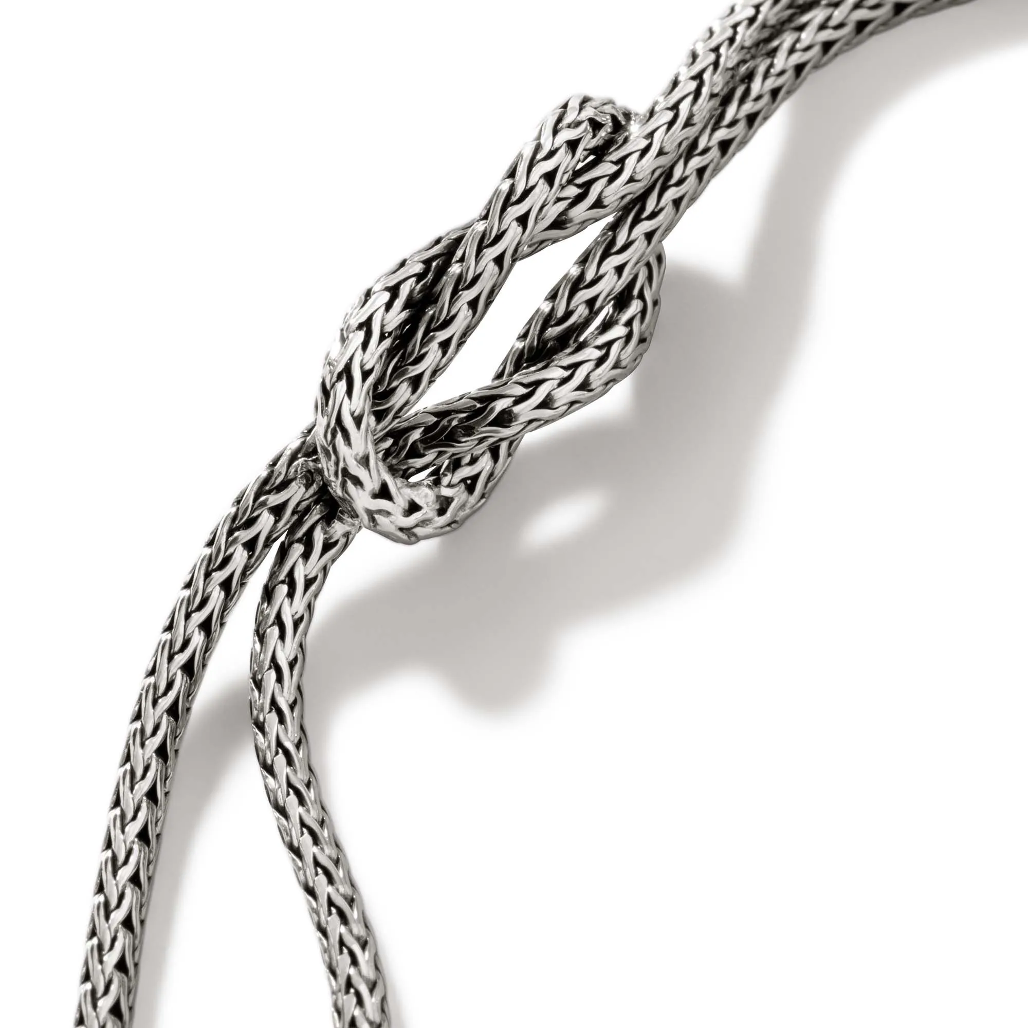 Love Knot Silver 3.6mm Chain Double Row Bracelet Sz S by John Hardy