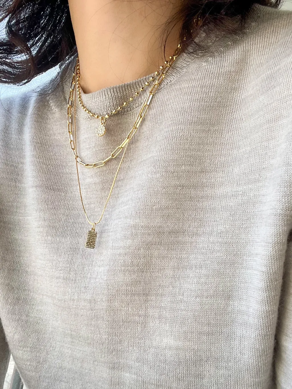 Lux Triple Layered Pendant Necklace