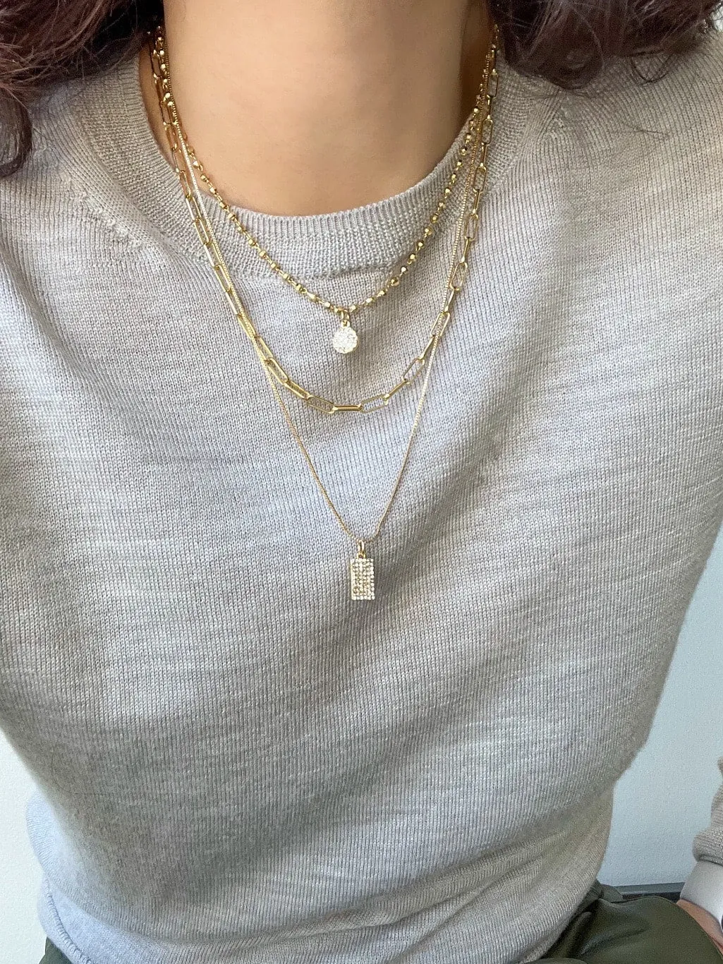 Lux Triple Layered Pendant Necklace