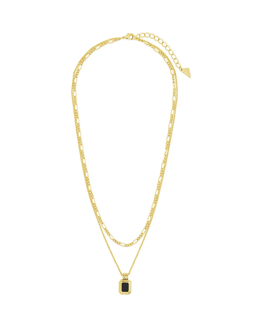 Lynn Enamel Tag Layered Necklace
