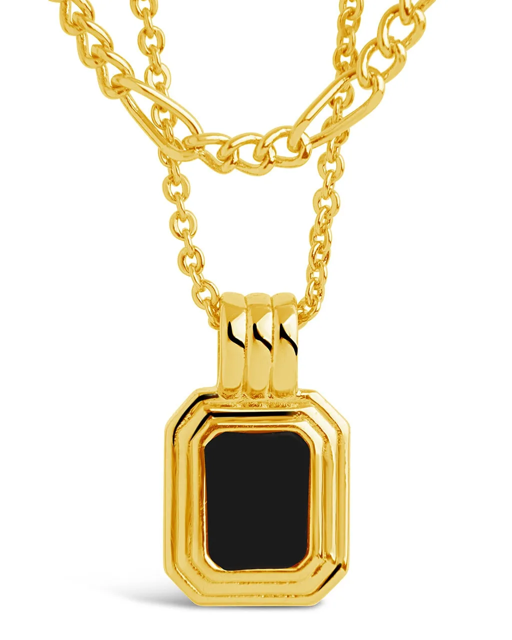 Lynn Enamel Tag Layered Necklace