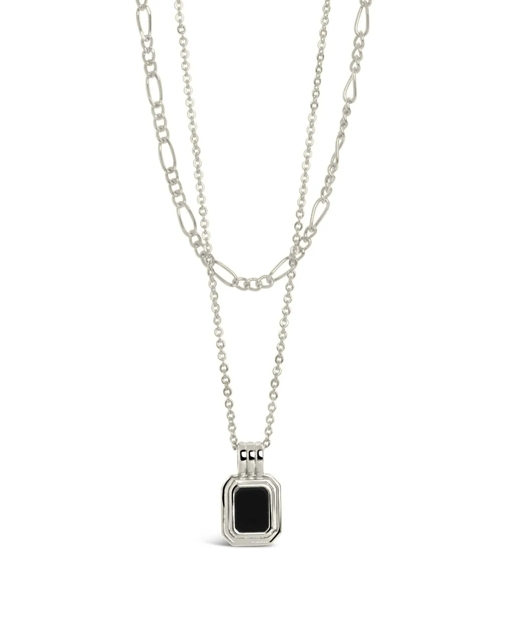 Lynn Enamel Tag Layered Necklace