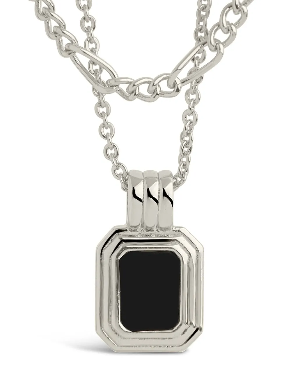 Lynn Enamel Tag Layered Necklace
