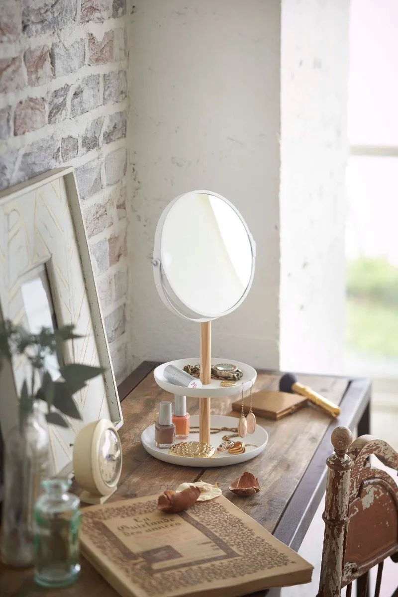 Makeup Mirror with Accessory Tray