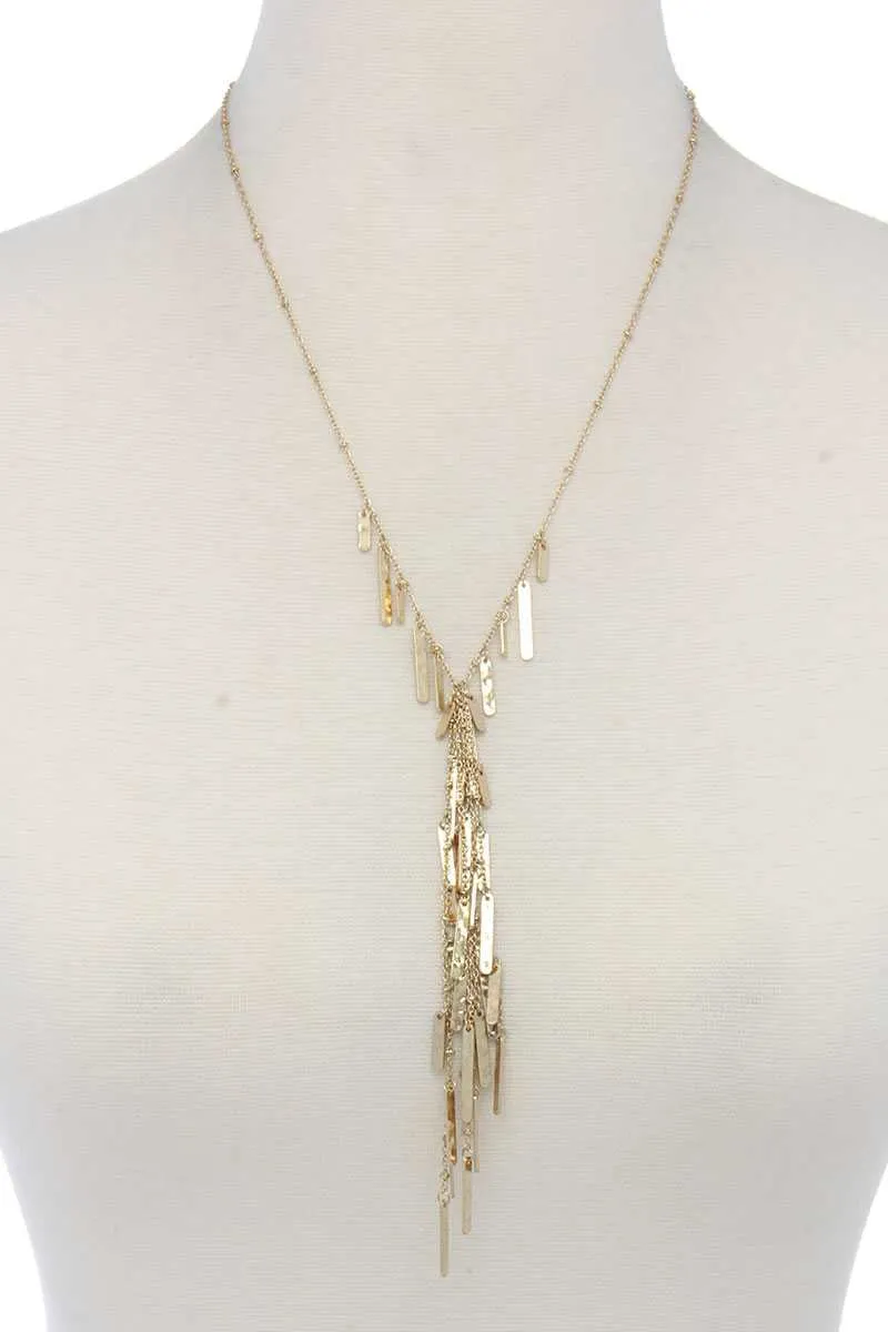 Metal Y Shape Necklace