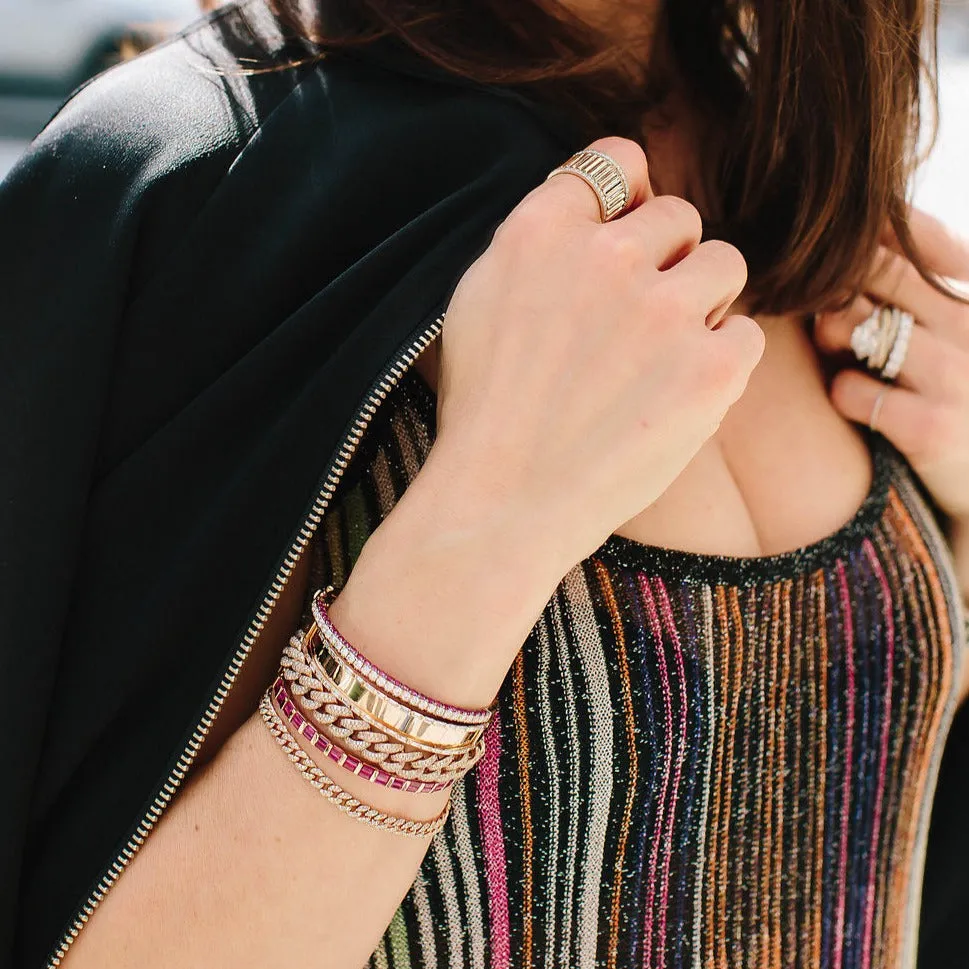 Mini Pave Diamond Link Bracelet