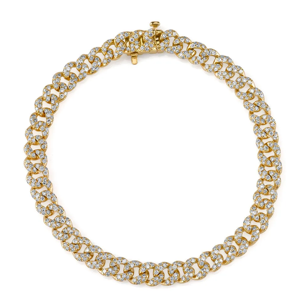 Mini Pave Diamond Link Bracelet