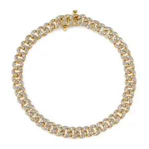 Mini Pave Diamond Link Bracelet