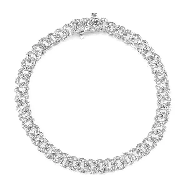 Mini Pave Diamond Link Bracelet