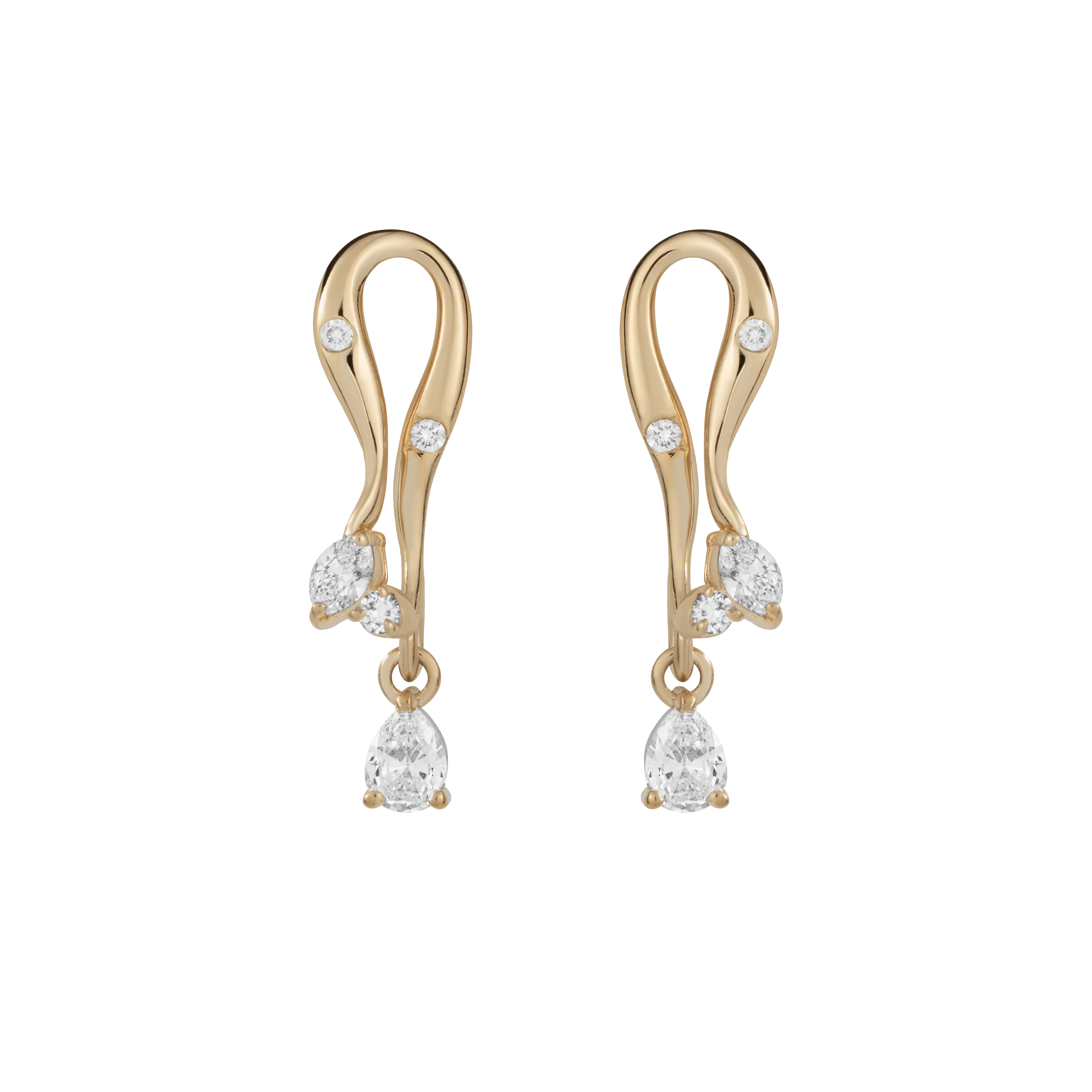 Moon drop earrings