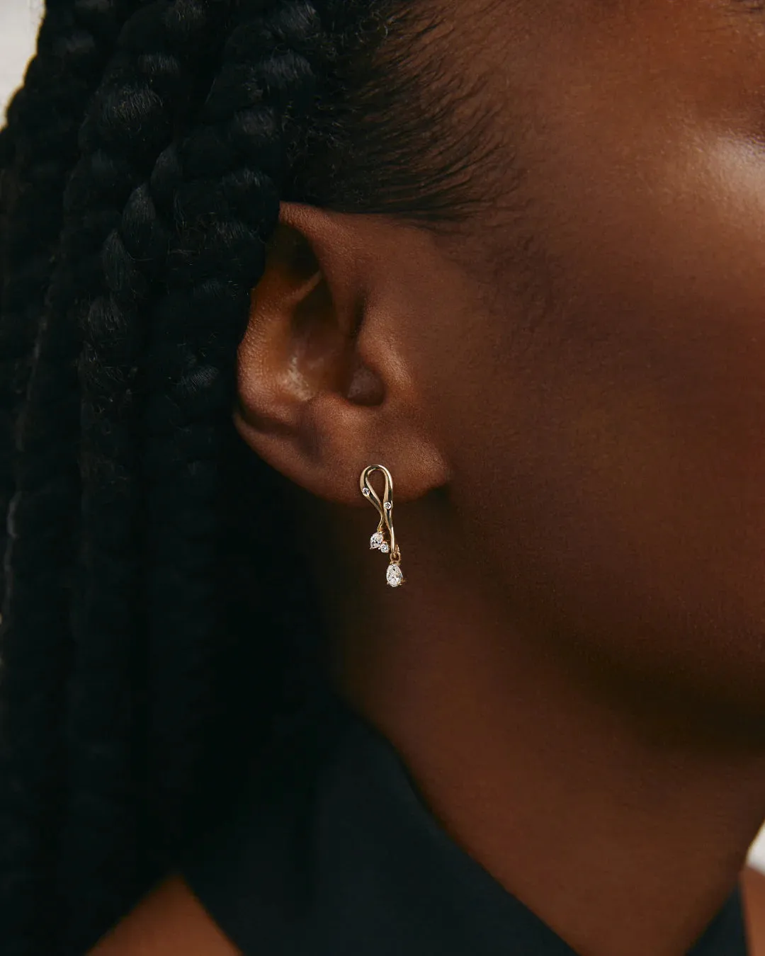Moon drop earrings