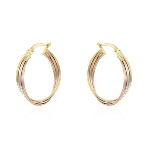 Moon gold hoop earring