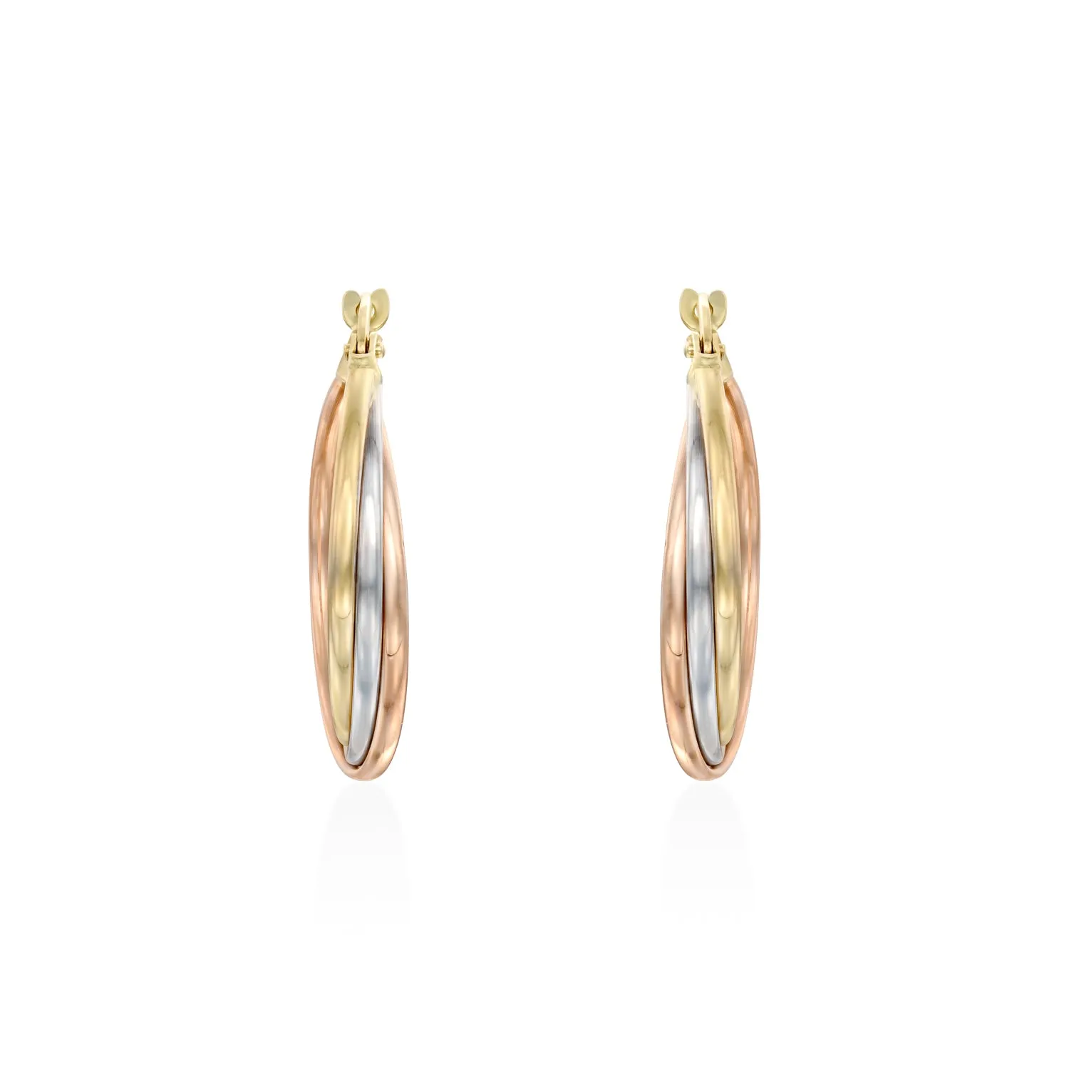 Moon gold hoop earring