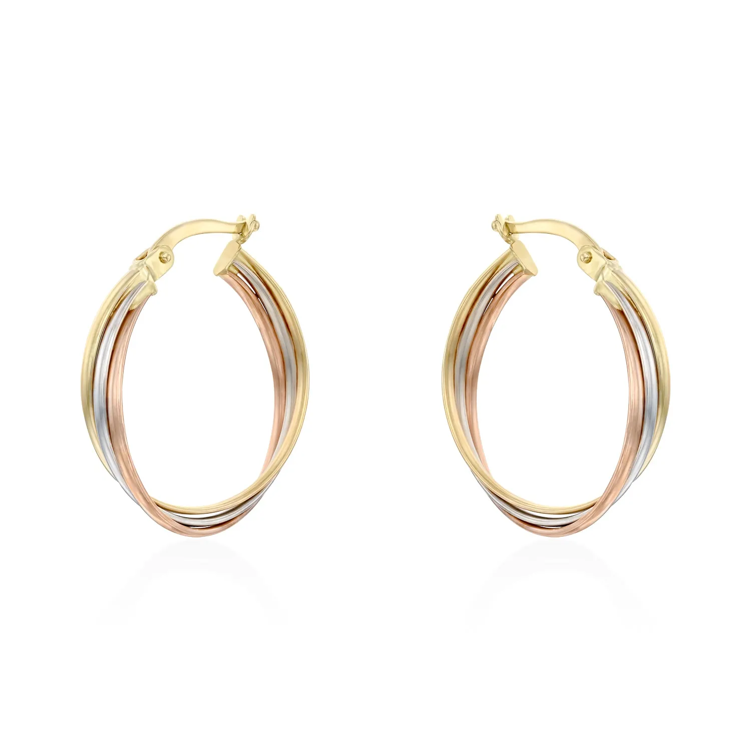 Moon gold hoop earring