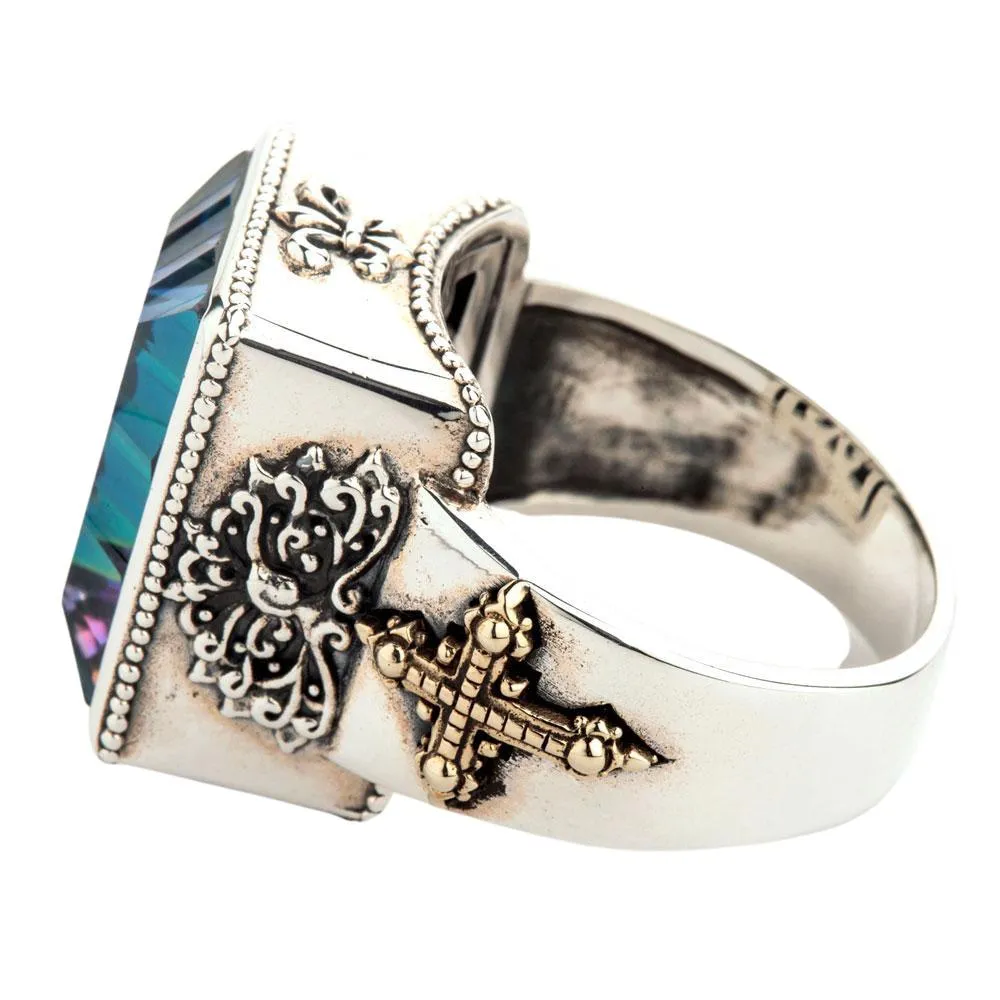 Mystic Quartz Medieval Men's Gothic Ring
