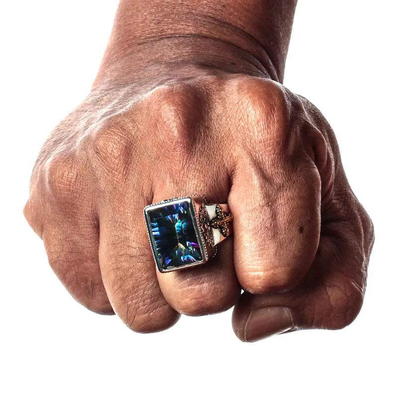 Mystic Quartz Medieval Men's Gothic Ring