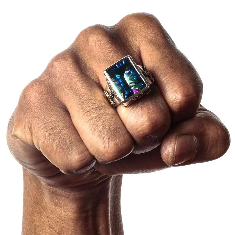 Mystic Quartz Medieval Men's Gothic Ring