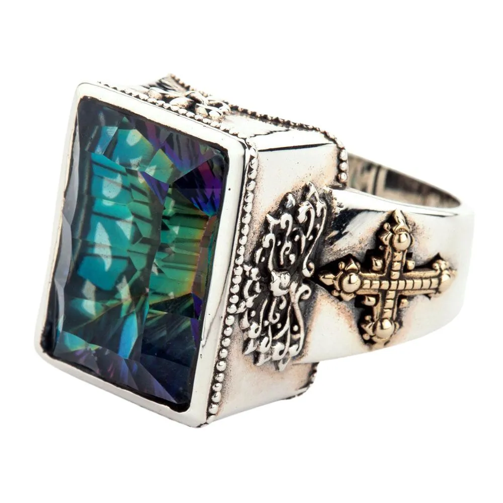 Mystic Quartz Medieval Men's Gothic Ring