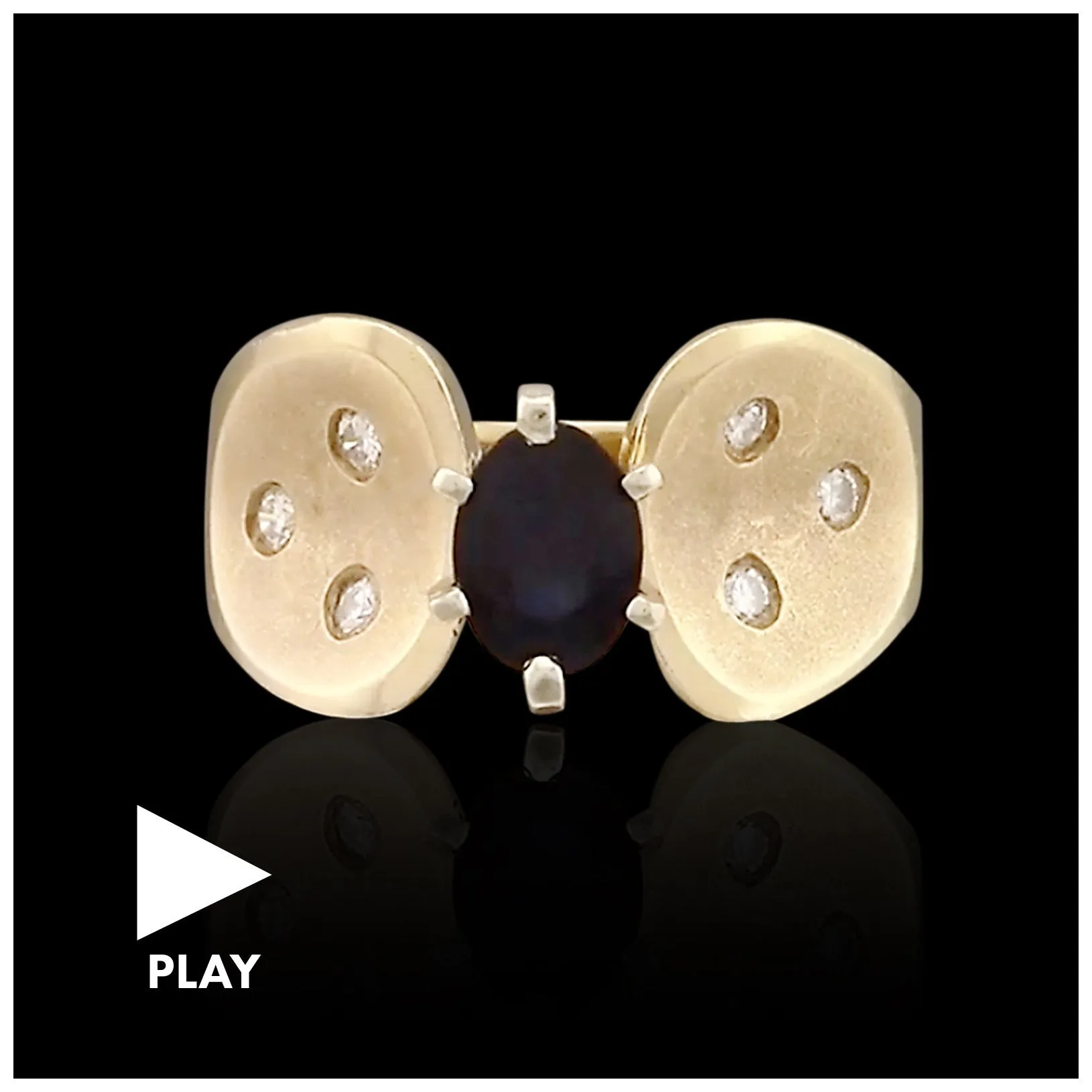 Oval Sapphire Yellow Gold Ring