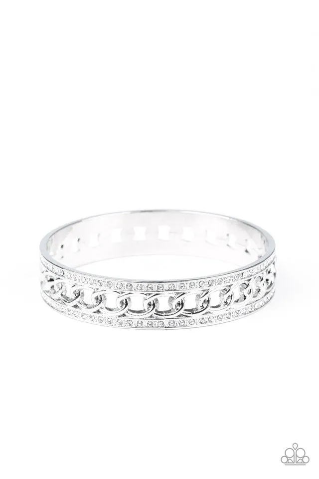 Paparazzi Bracelet ~ Couture Court - White