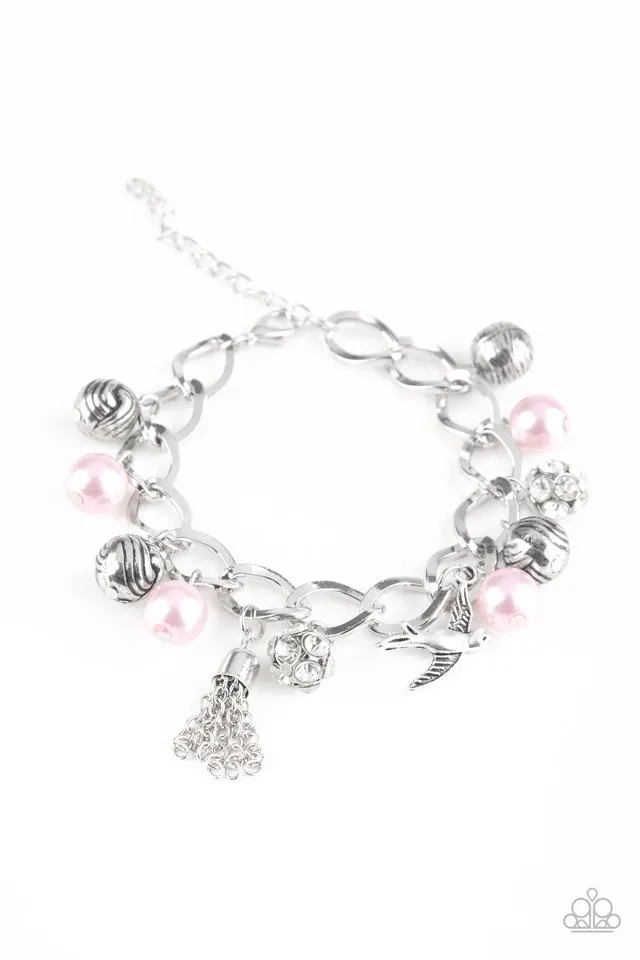 Paparazzi Bracelet ~ Lady Love Dove - Pink