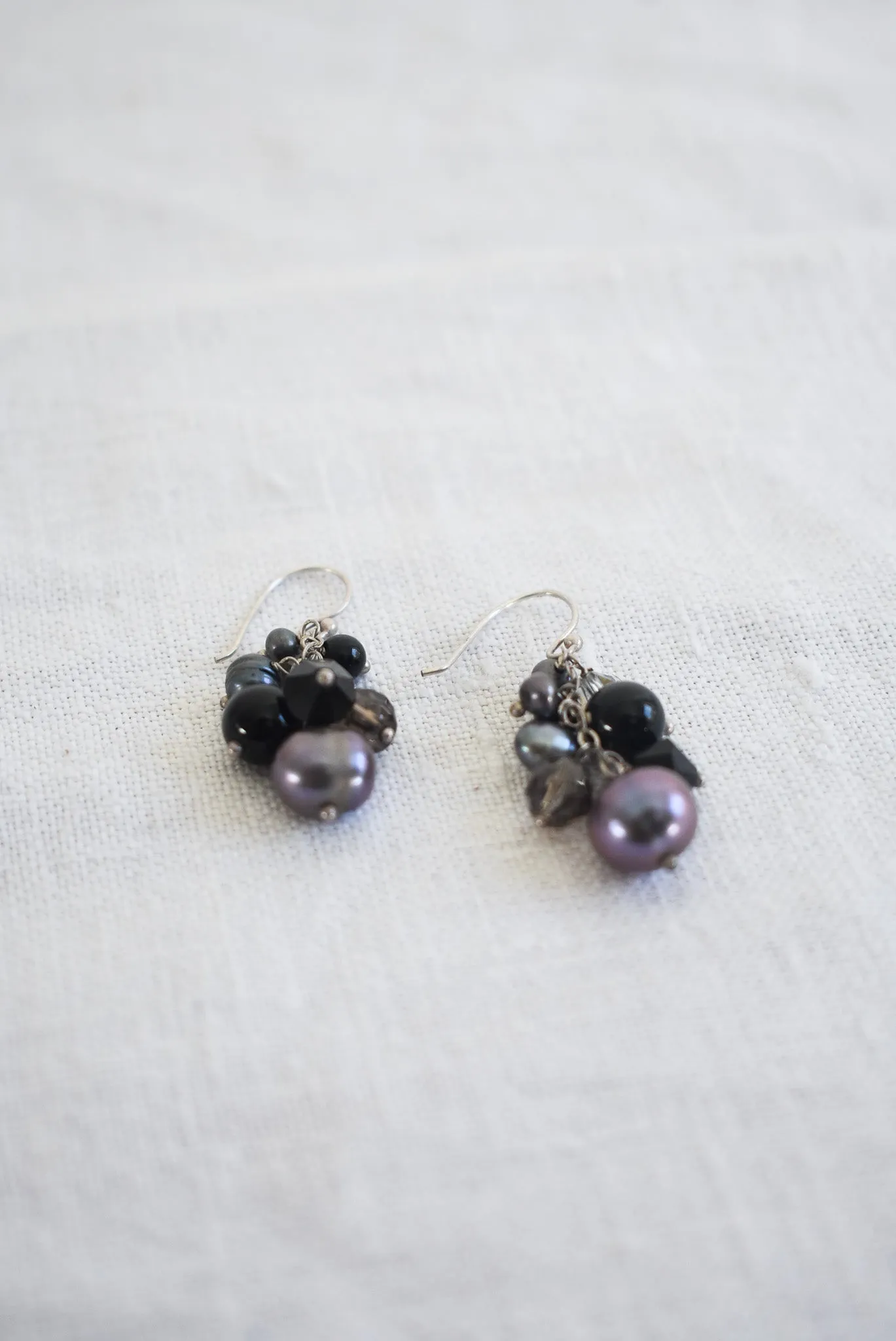 Pearl cluster earrings