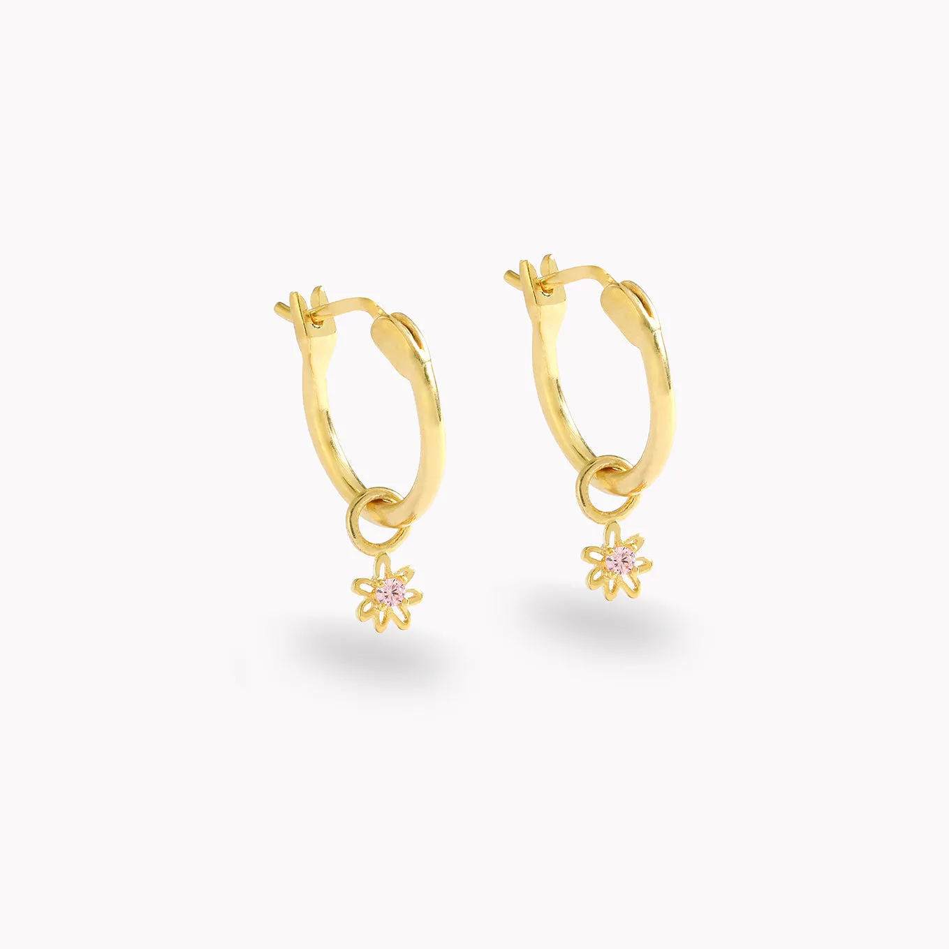 Petite Daisy Hoops - Gold