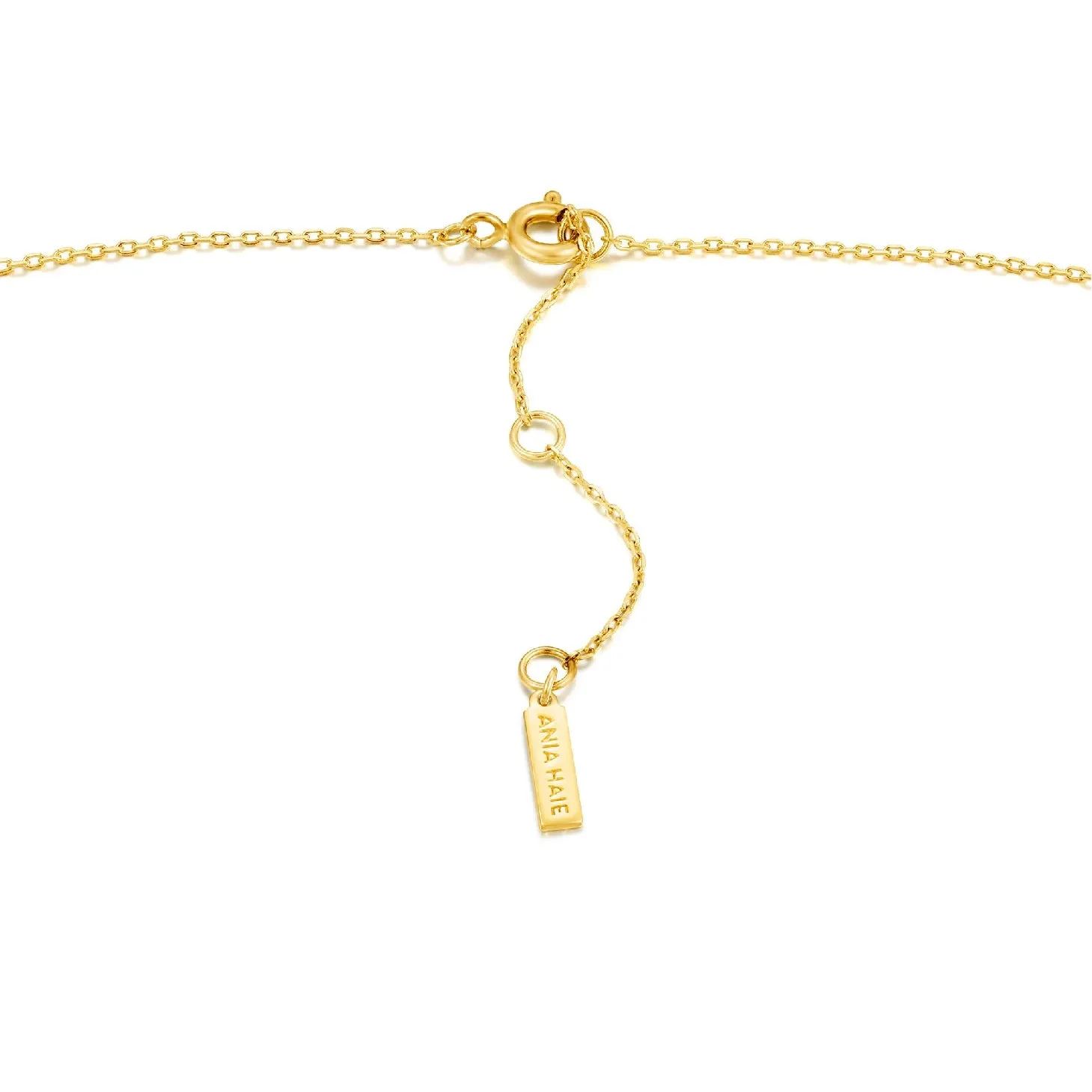 Powder Blue Enamel Emblem Gold Necklace