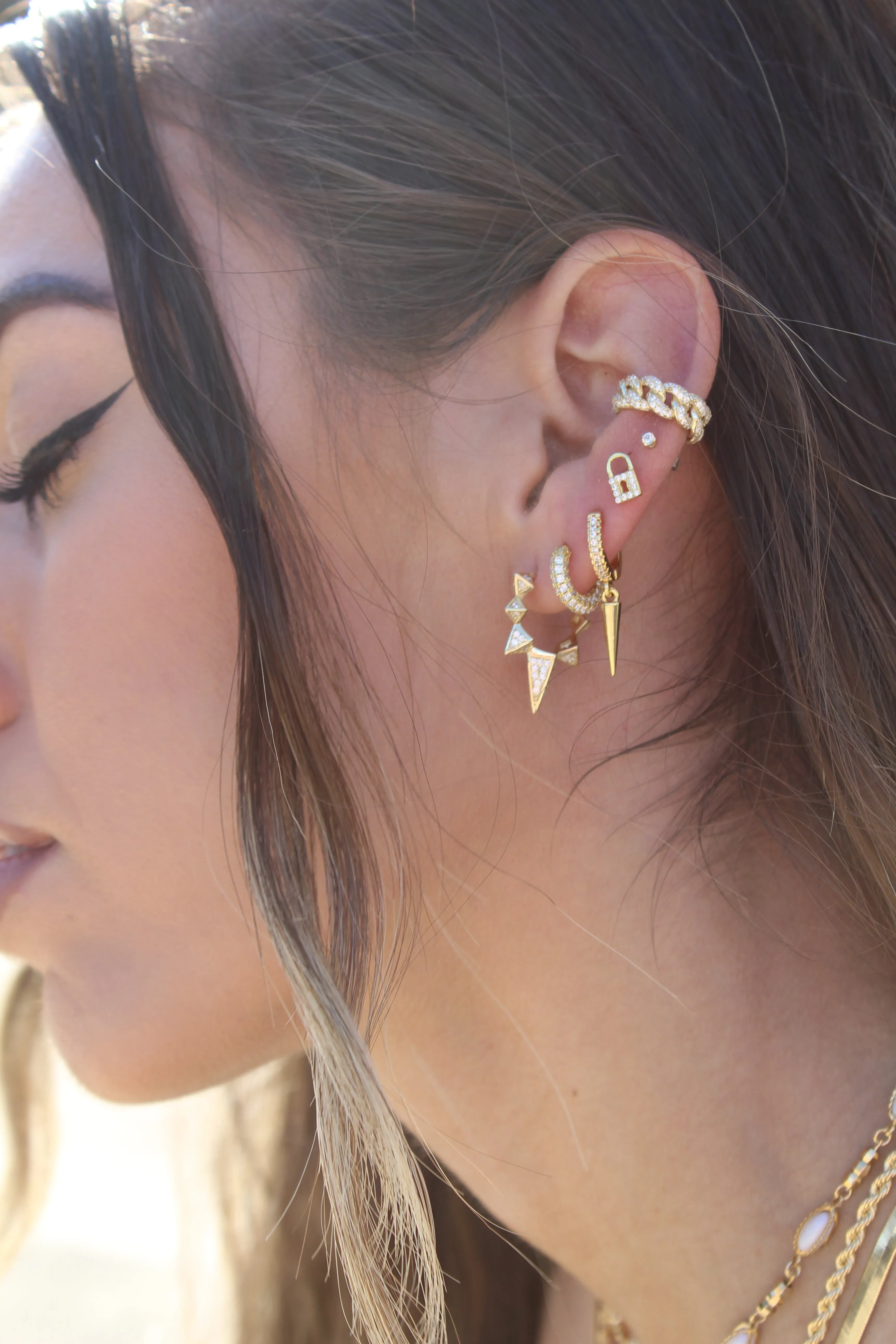 Puffy Spike Stud Earrings