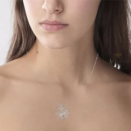 "ROSE" PULSE™ SILVER DIAMOND PENDANT