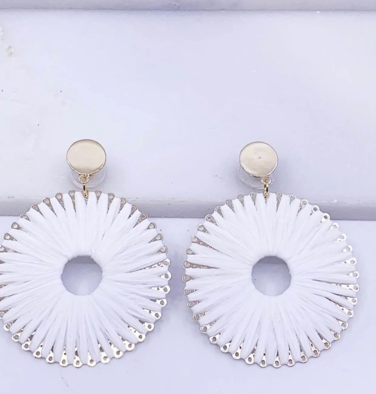 Raffia Hoop earrings