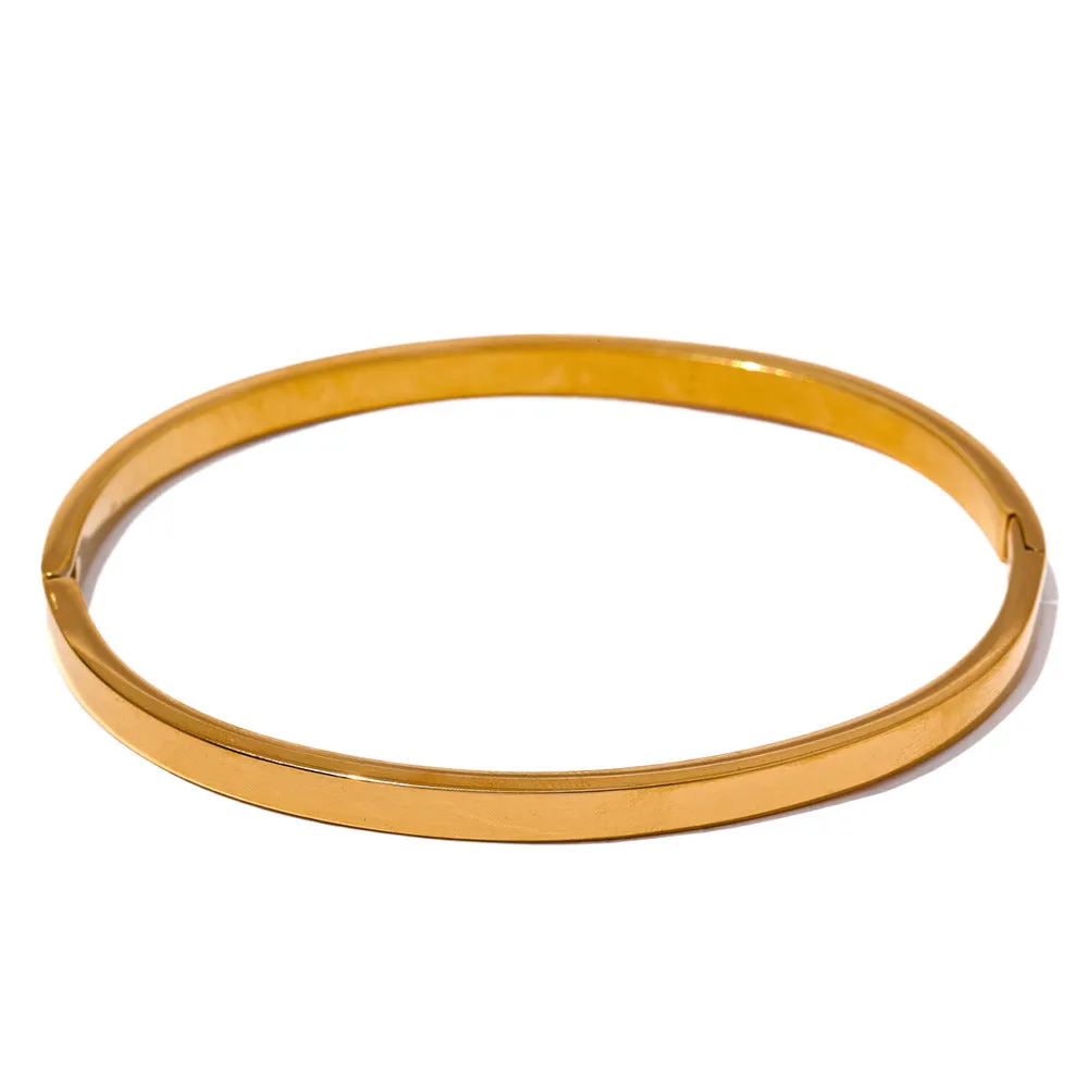 Round Wide Bracelet Bangle