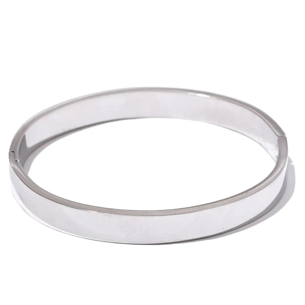 Round Wide Bracelet Bangle