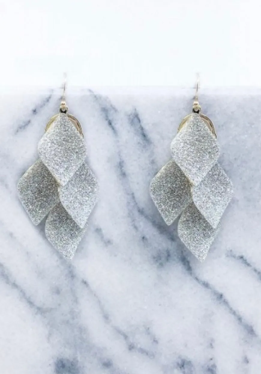 Sanded Glitter Earrings