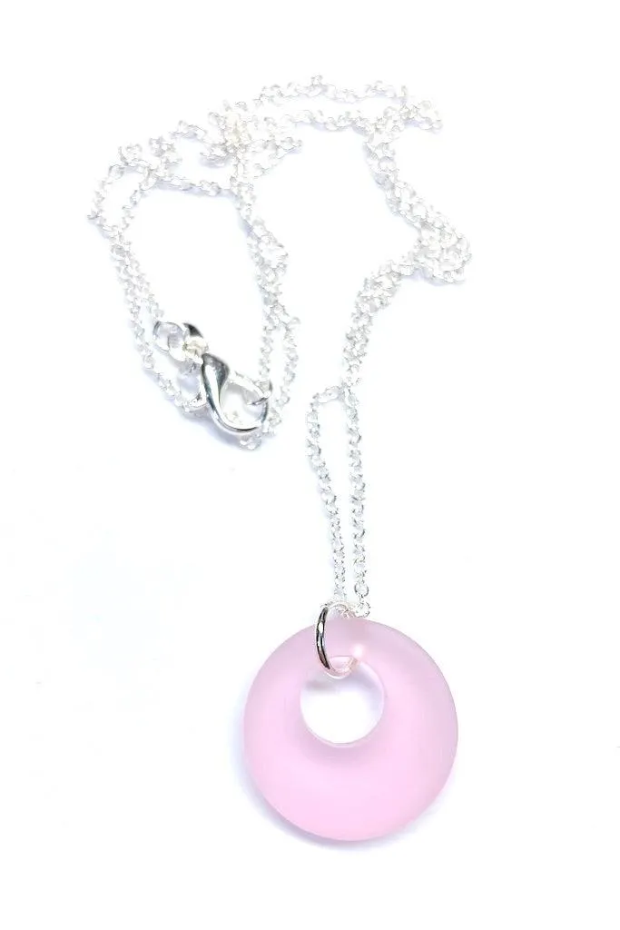 Sea Glass Donut Necklace