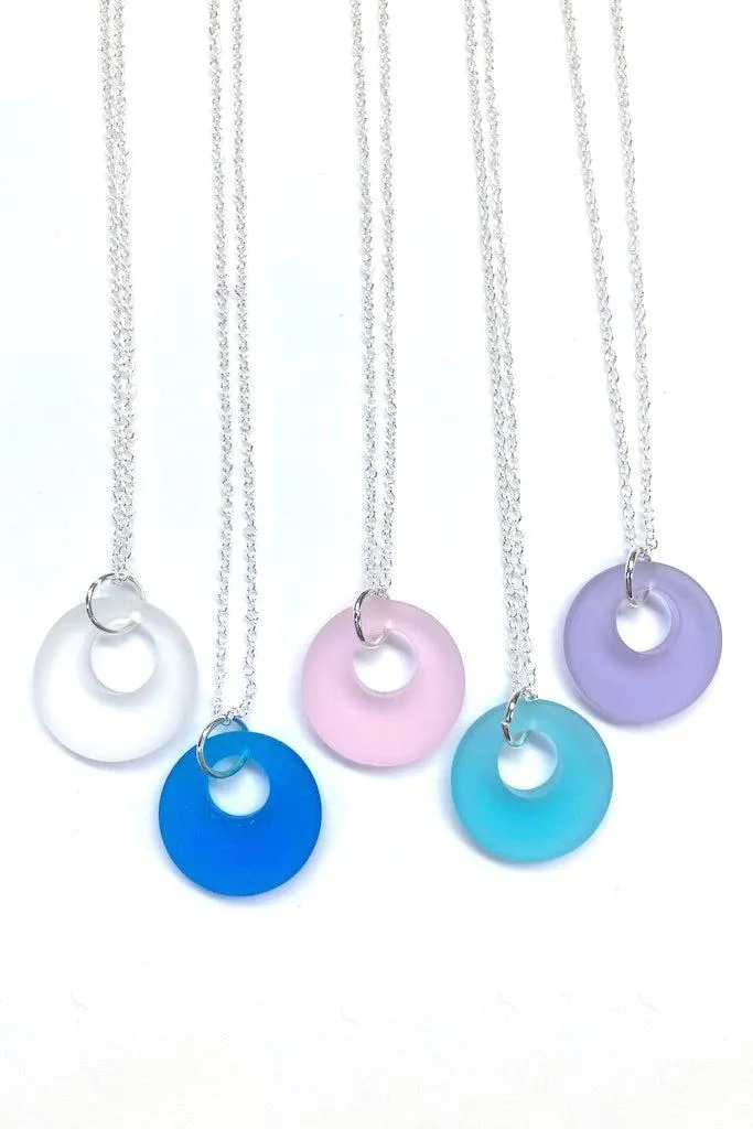 Sea Glass Donut Necklace