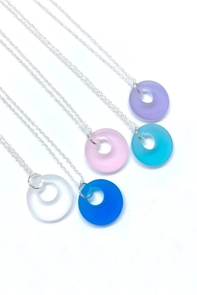 Sea Glass Donut Necklace