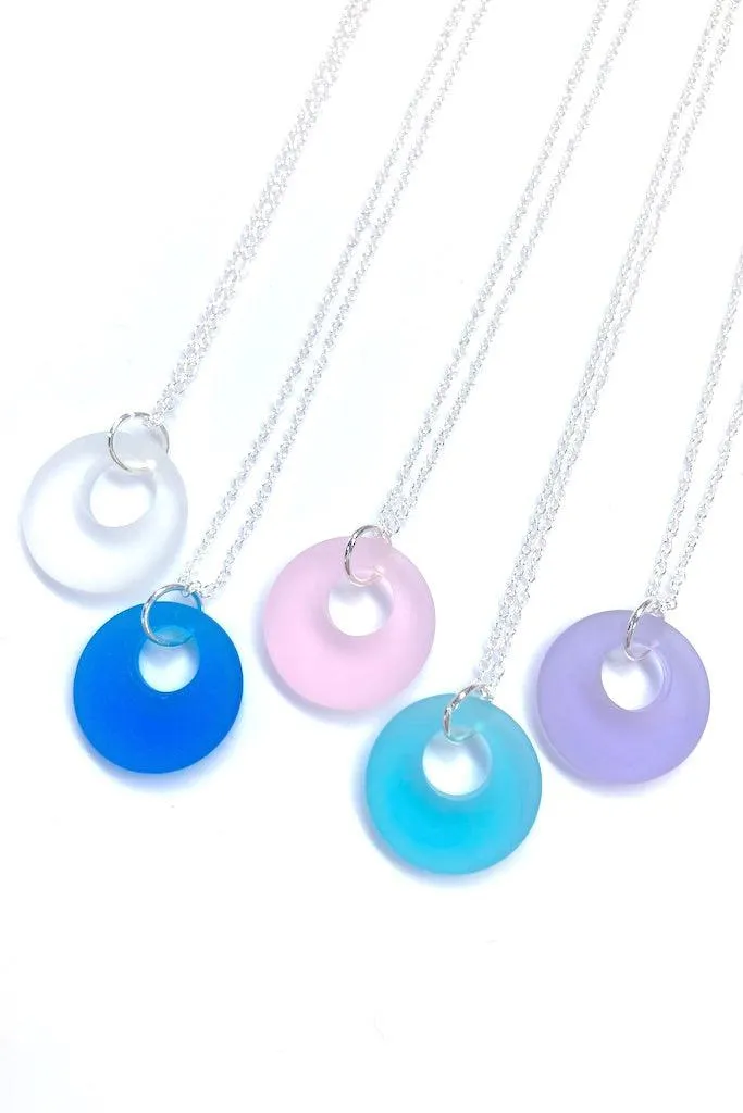 Sea Glass Donut Necklace